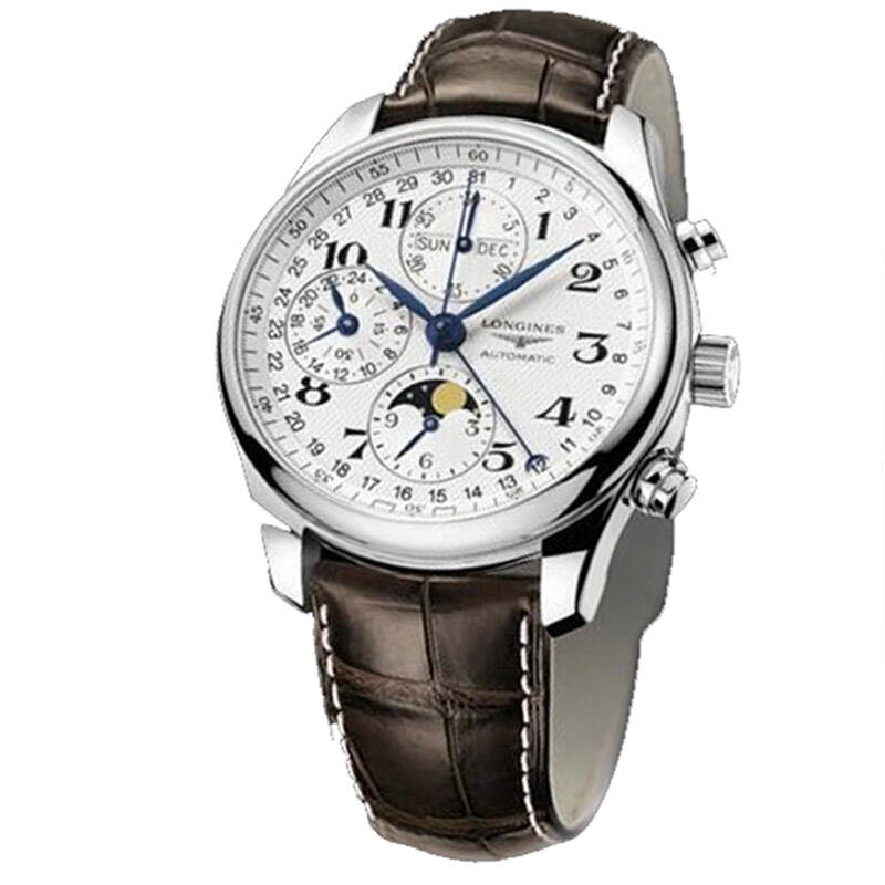 浪琴longines 瑞士名表自动机械表男士手表多功能三眼
