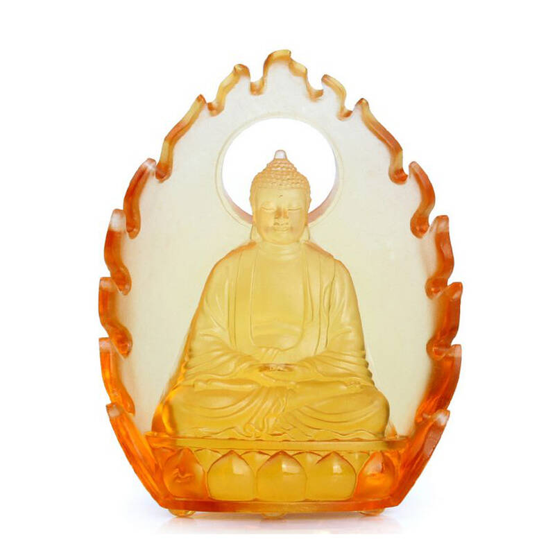 礼之源 本命佛阿弥陀佛像摆件 古法琉璃工艺品家居风水装饰摆设品