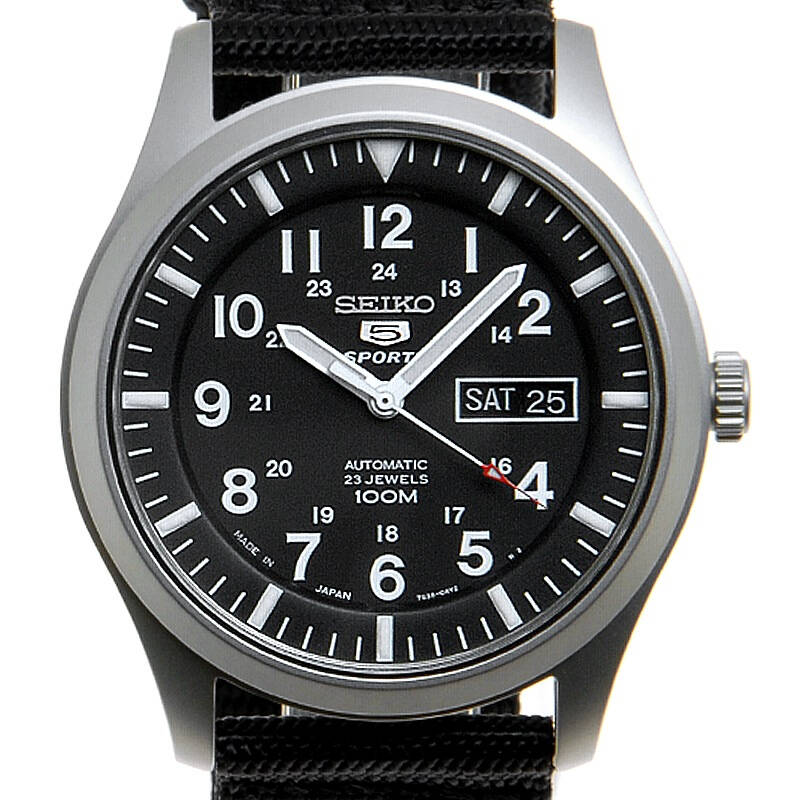 精工(seiko)手表 seiko5men"s系列自动上链机械男腕表snzg15j1