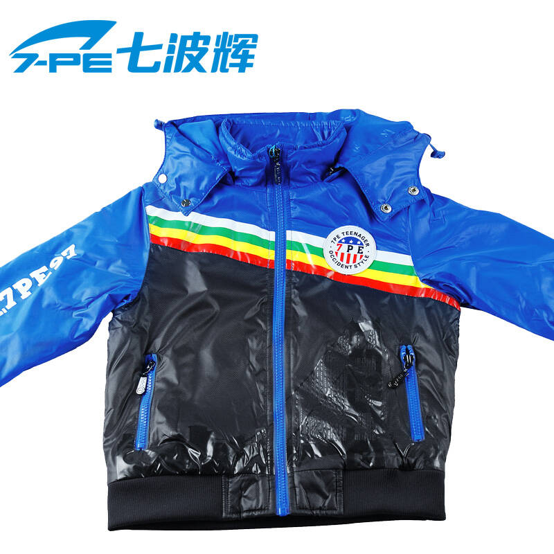 七波辉2012新款男童梭织瑶粒套装 潮流时尚套装 a51109 星空蓝 135图片