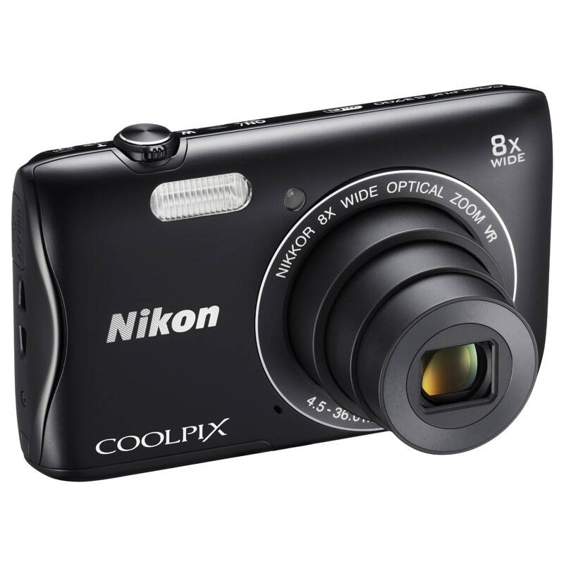 尼康(nikon) coolpix s3700 便携数码相机 黑色(2005万像素 2.