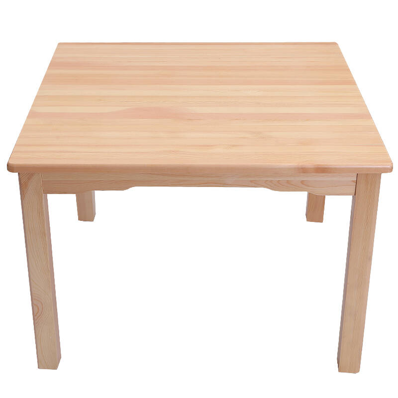 大德木业餐桌 全实木桌子 时尚简约80方桌矮脚款