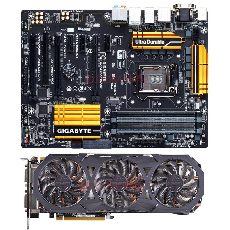 技嘉(gigabyte)970g1 gaming-4g gtx970显卡 技嘉(gigabyte)z97x-ud3h