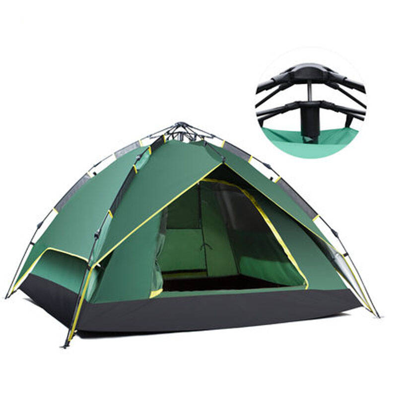 帐篷户外双人双层3-4人装备防雨家庭野营全自动帐篷套装 套餐一