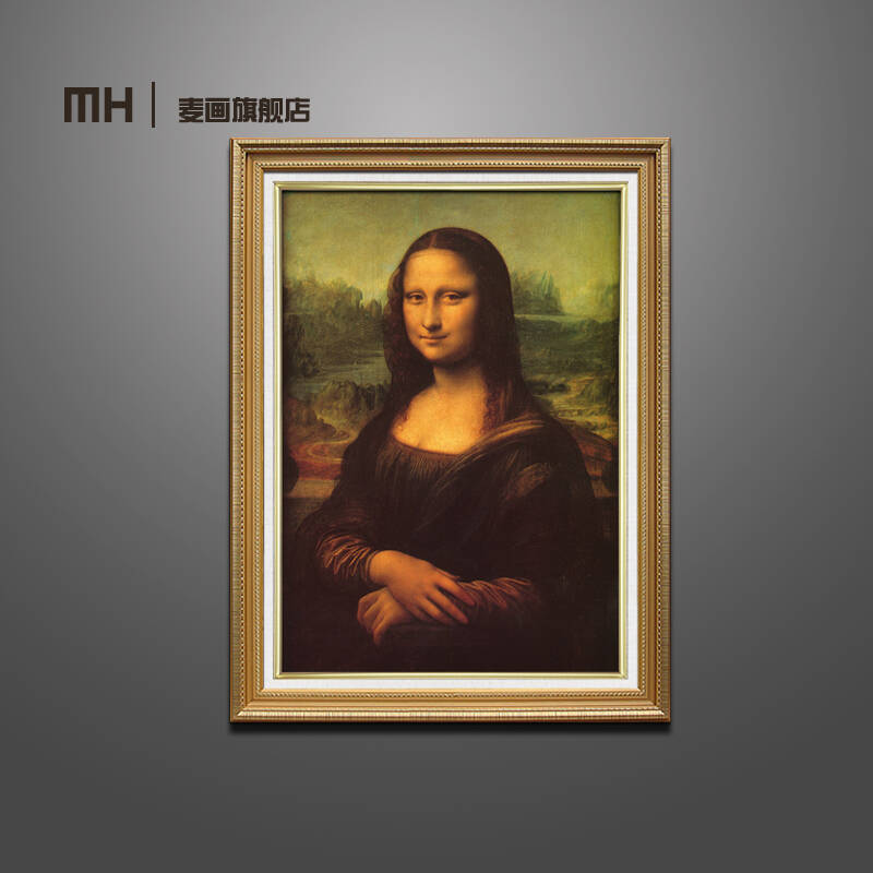 麦画mh欧式客厅装饰画 纯手绘油画 肖像人物壁画 客厅