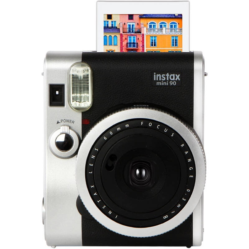 富士instax立拍立得一次成像相机mini90黑色