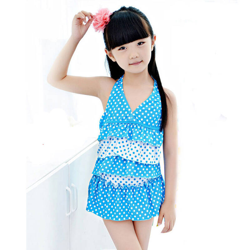 韩国分体裙式可爱宝宝游泳衣中大童学生泳衣女孩泳装裙式游泳衣女童