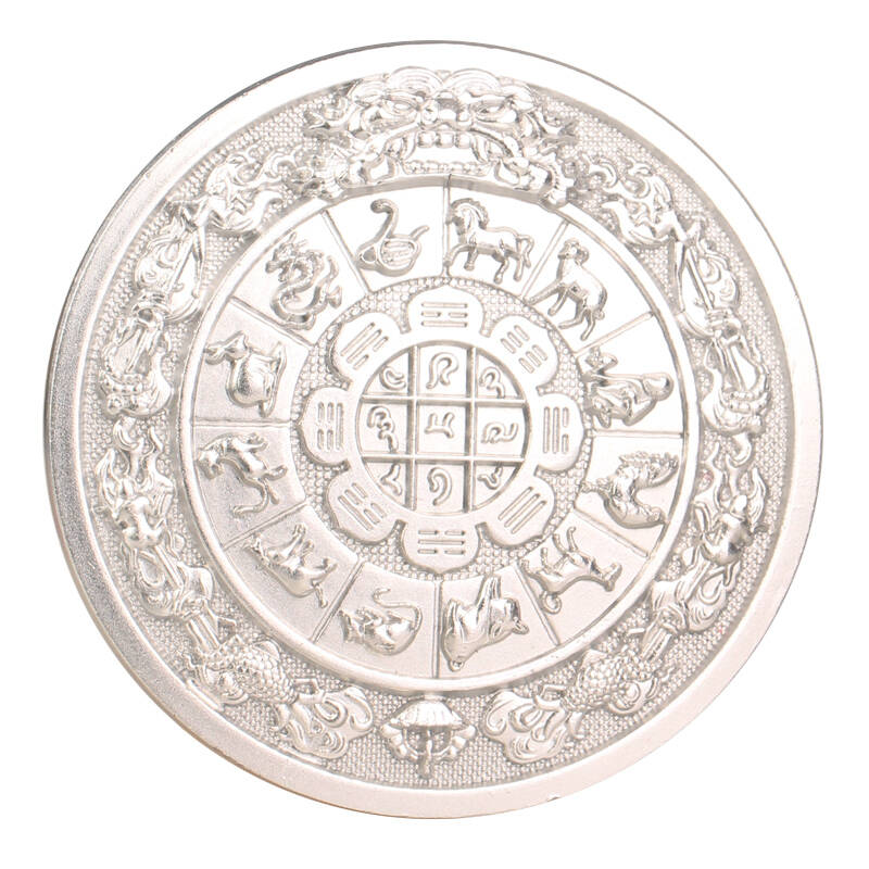 聚缘阁开光文殊九宫八卦风水牌咒轮镇宅消灾化煞辟邪车贴保平安 白色
