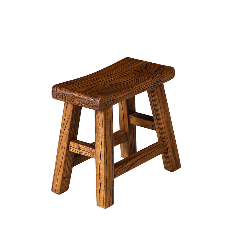 溪木工坊 北方老榆木小茶凳 全实木小板凳 休闲小凳子