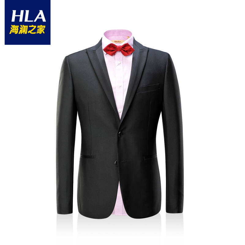 海澜之家 2015春季新品 男装修身西服男士正装套西htxad1a001a 黑色