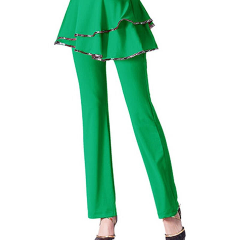                 绿色蕾丝领套装