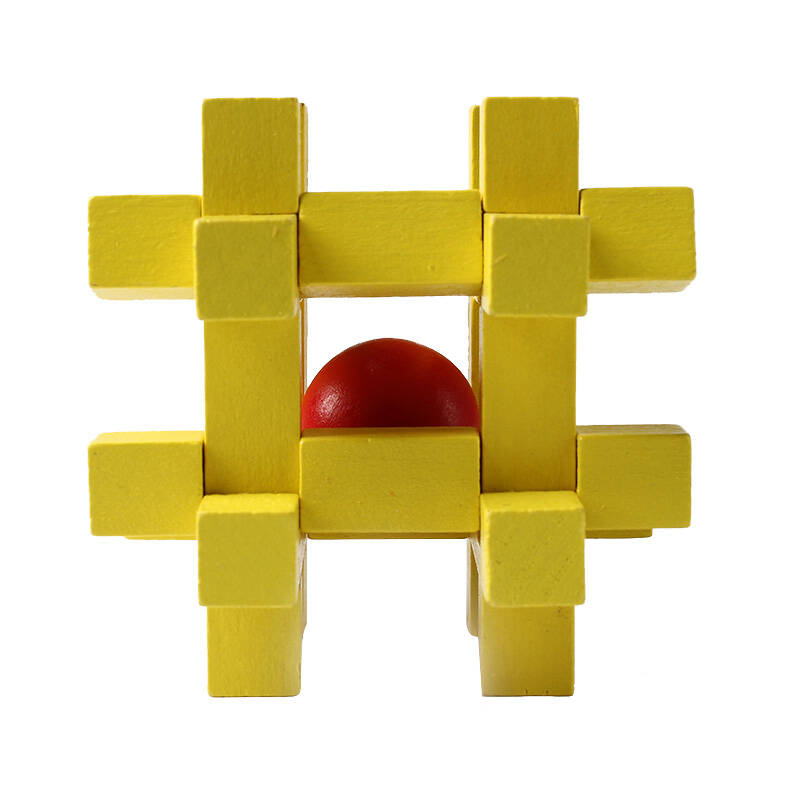 玩者 米米益智拆装解锁木质魔方孔明锁智力玩具 1到3岁小孩智力玩具