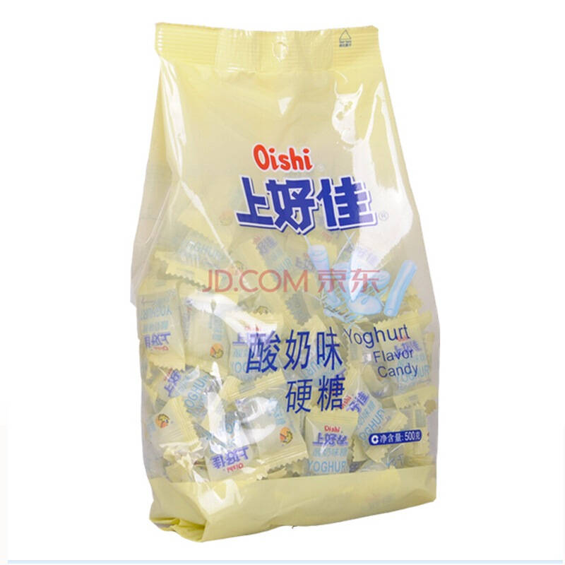 上好佳(oishi)水果硬糖酸奶味500g 自营