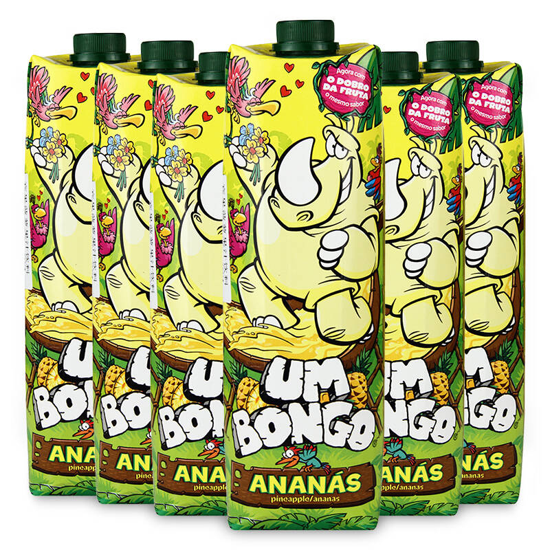 宾果(um bongo)菠萝果汁饮料 葡萄牙进口 1l*6盒