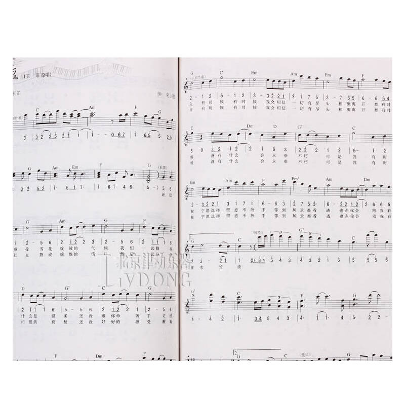 电子琴教程电子琴曲谱电子琴教材成人电子琴谱电子琴通俗歌曲100首