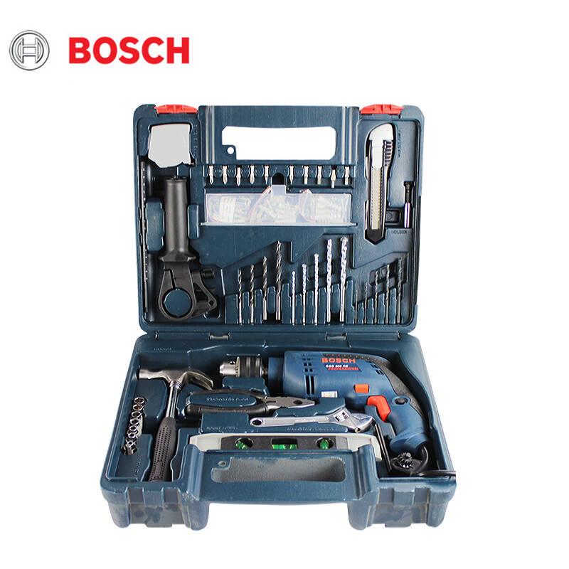 博世(bosch)冲击钻gsb600re两用手电钻套装家用维修安装工具箱电动