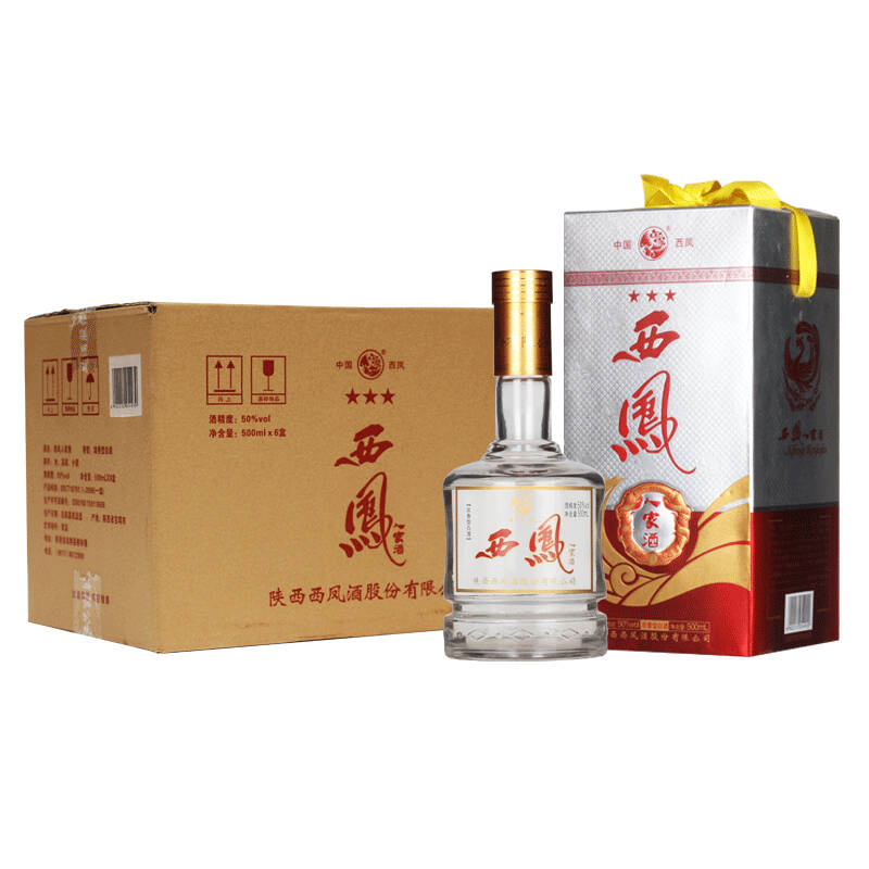 西凤酒50度 三星西凤人家酒500ml 整箱6瓶 原产地发货