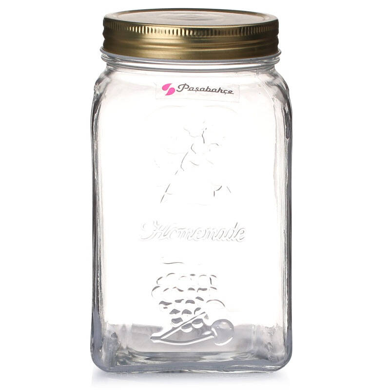 帕莎(pasabahce)玻璃密封罐透明储物罐瓶 1只装 1000ml 柠檬蜂蜜玻璃