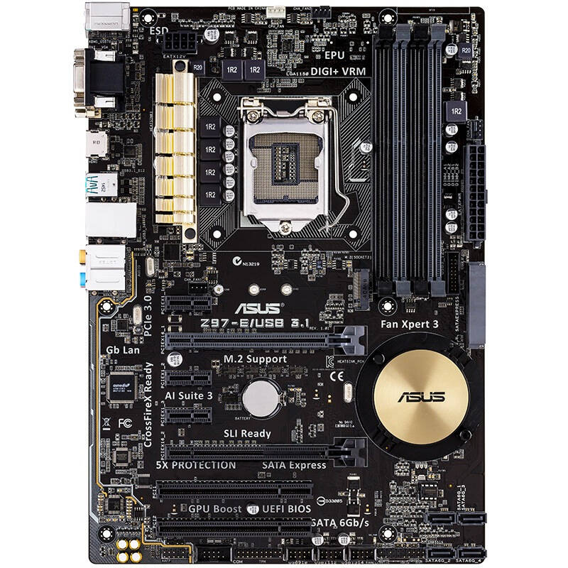 华硕(asus)z97-e/usb 3.1 主板 (intel z97/lga 1150)