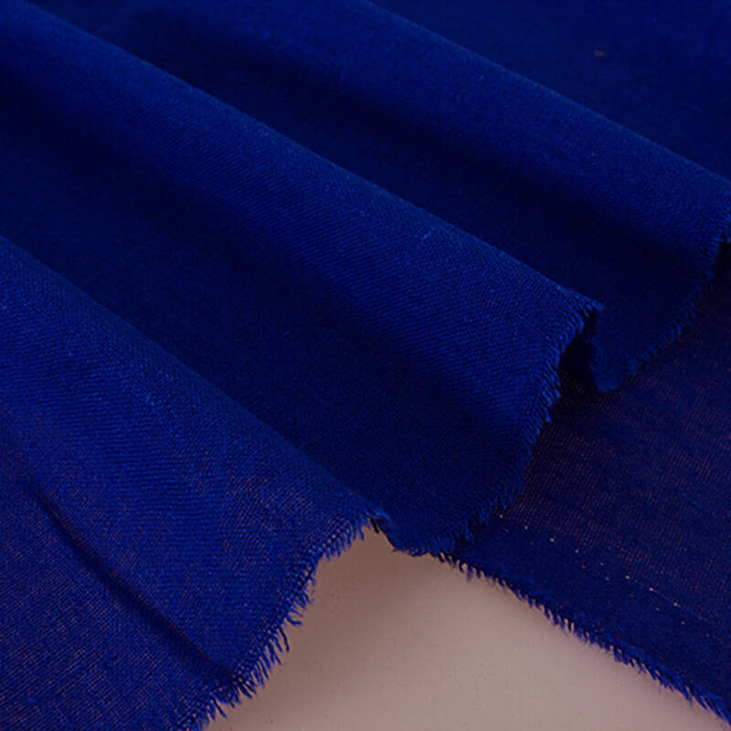 纯色亚麻布 棉麻衣服装布料 diy麻布手工布面料背景布料 16宝蓝