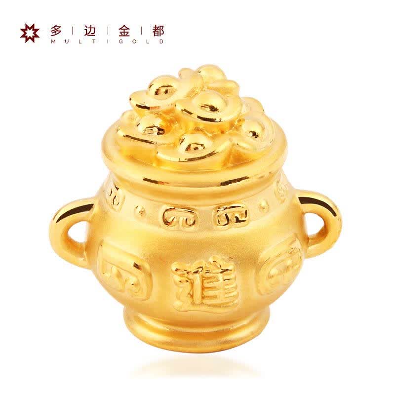 多边金都 黄金摆件 足金 聚宝盆摆件 6g