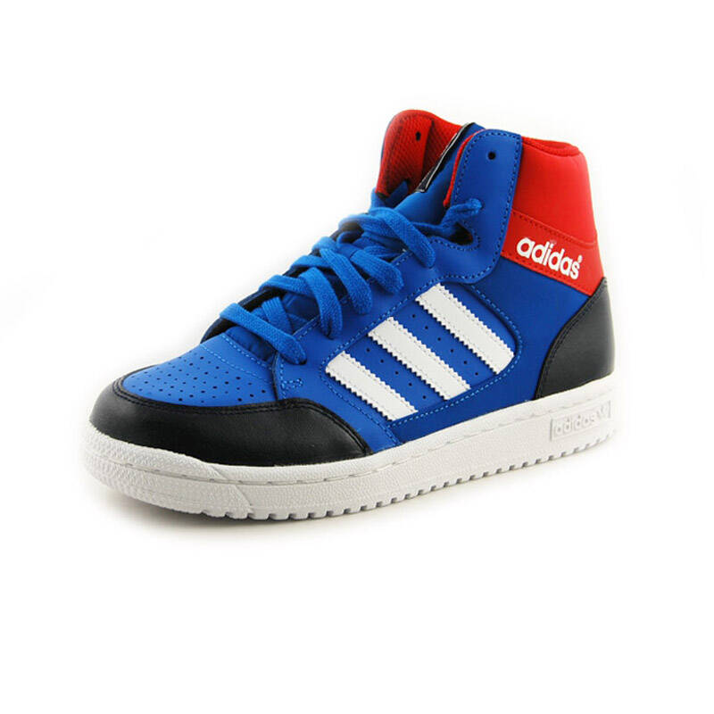 阿迪达斯adidas童鞋 经典款三叶草系列男童女童高帮皮质运动鞋d67614图片