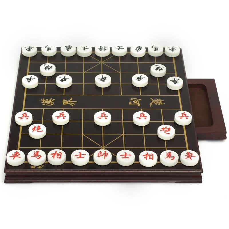 御圣 中国象棋套装 tx-601 亚克力象棋 木制象棋盘 丝印面棋盘