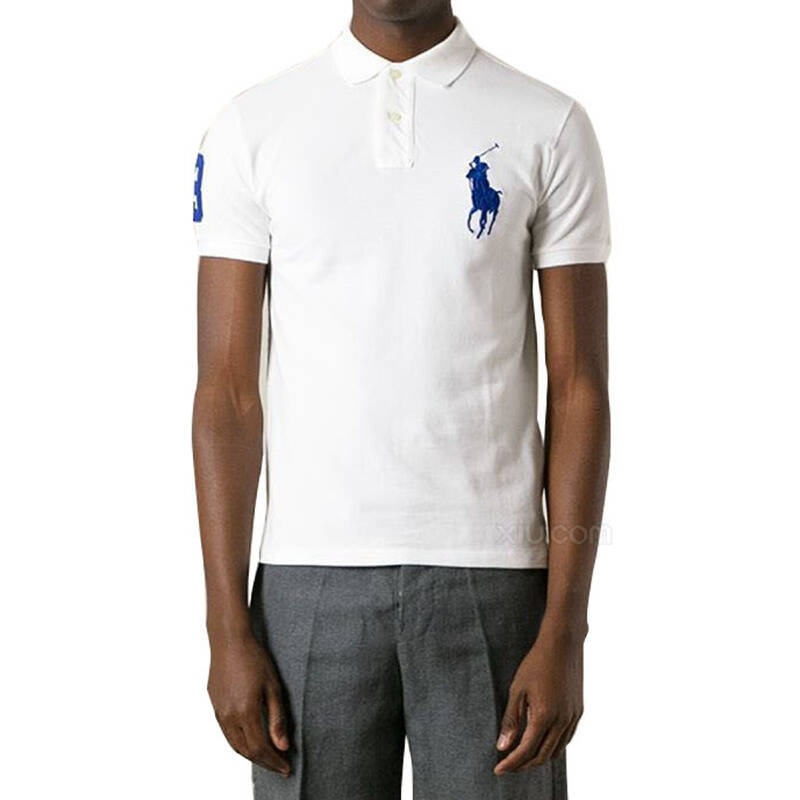 polo ralph lauren 男士纯棉logo刺绣短袖polo衫a12kaa26c8312 白色