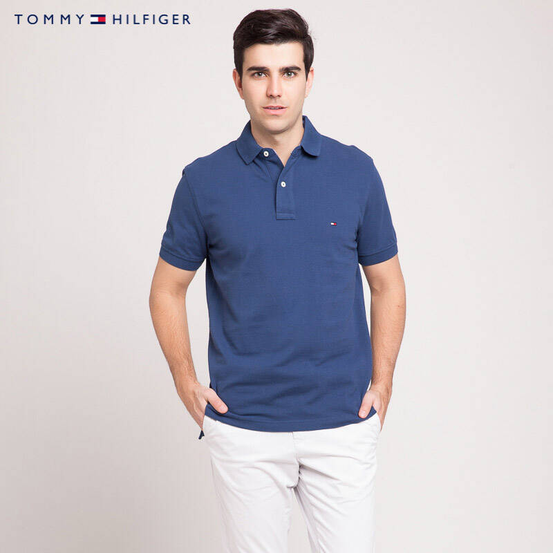 tommy hilfiger 品牌经典商务短袖polo衫 | 0857869135lp 406深蓝色 l