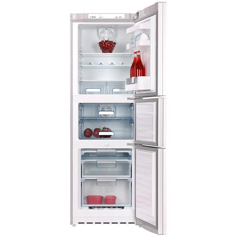 博世boschkkf25986ti245升三门冰箱零度保鲜幻彩玻璃博世红bcd245kkf