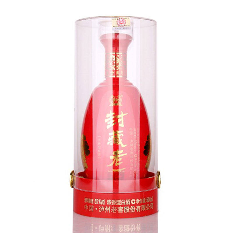 【泸州老窖官方旗舰店】封藏老酒 白酒 52度 透明装500ml *6瓶