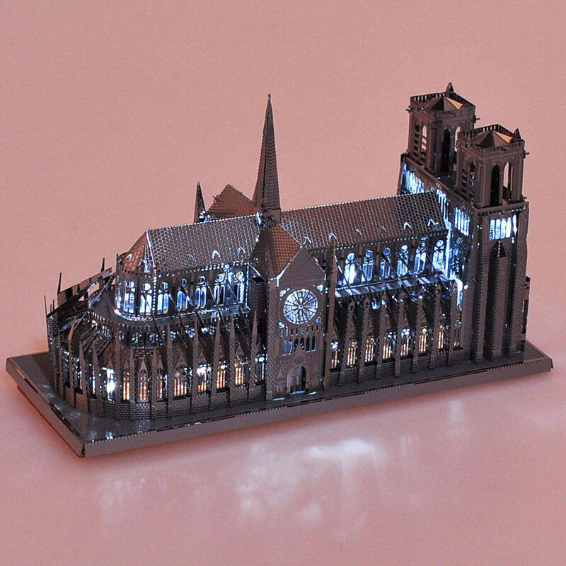 拼酷3d立体拼图拼插模型建筑巴黎圣母院拼装模型益智玩具大人diy手工