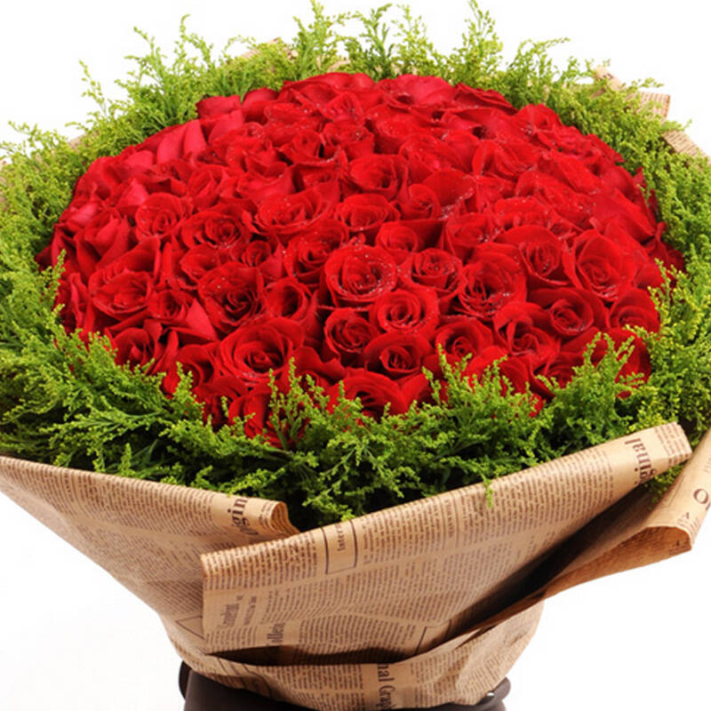 【春舞枝】鲜花速递 66枝玫瑰花束 生日礼物 求婚花束