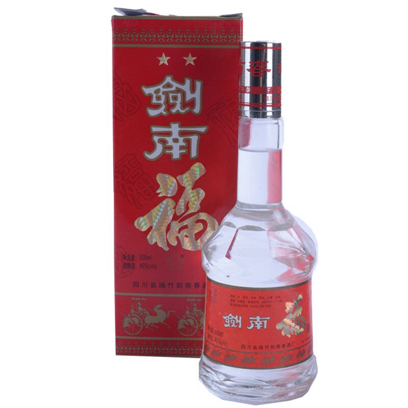 陈年老酒 剑南春 剑南福酒46度500ml 2000-2001年 自营