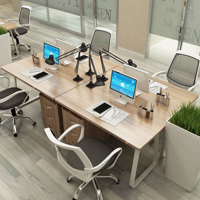 亿家达 简易台式电脑桌家用钢化玻璃时尚创意办公桌笔记本桌 木板桌面