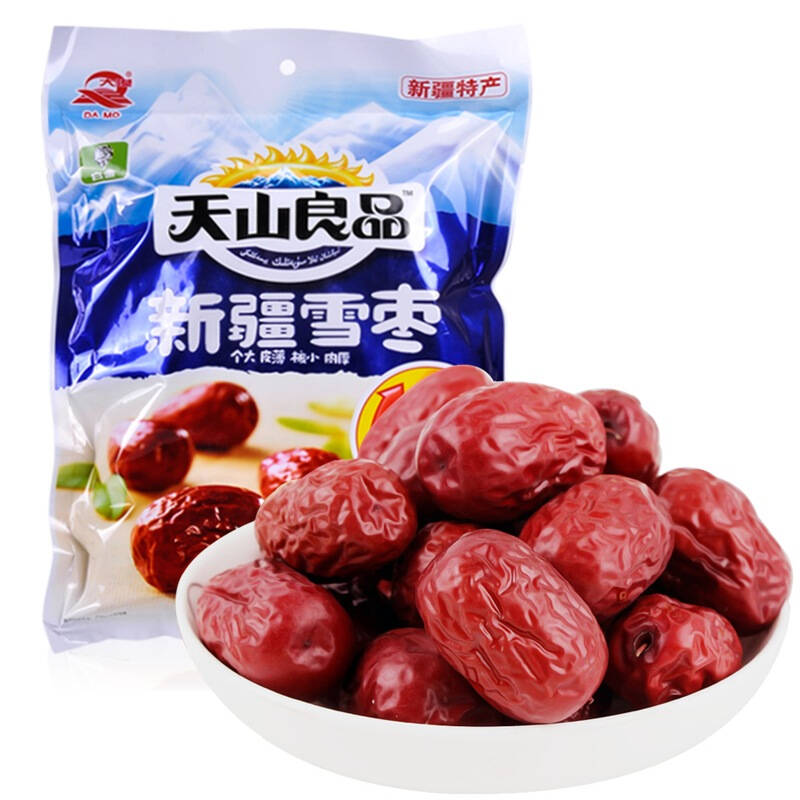 新疆特产 天山良品 新疆雪枣 干制红枣 骏枣 白金级500g/袋 京东自营