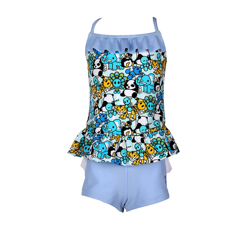 arena阿瑞娜 儿童泳衣 女童泳衣 正品舒适休闲游泳衣5415wj 天蓝色