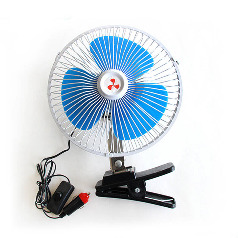 车用风扇车载电风扇大货车风扇小汽车面包 12v 10寸全封闭旋转风扇