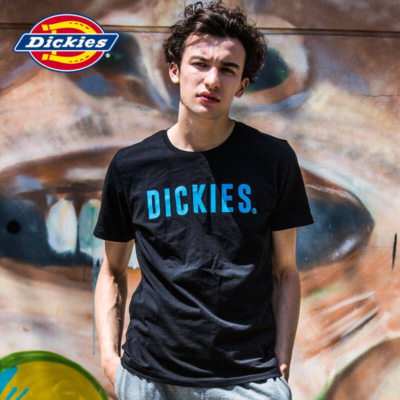 dickies2015男式印花短袖t恤dk207 bk黑色 165/s