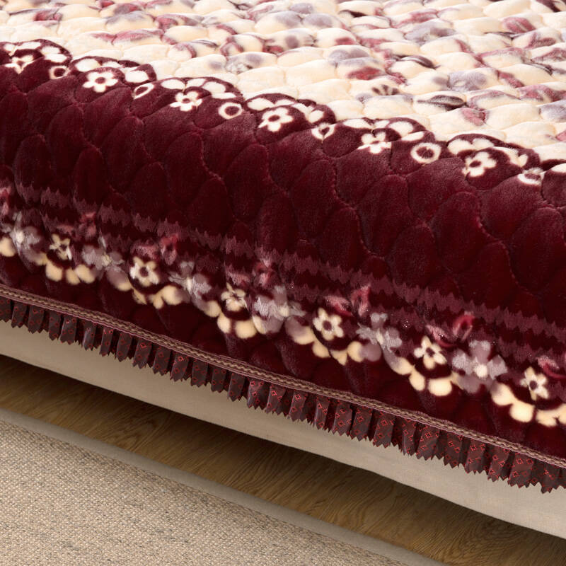 飒暖姿2015新沙发垫 交织拉舍尔毛毯面料加厚沙发垫坐垫椅垫 夹棉绗缝
