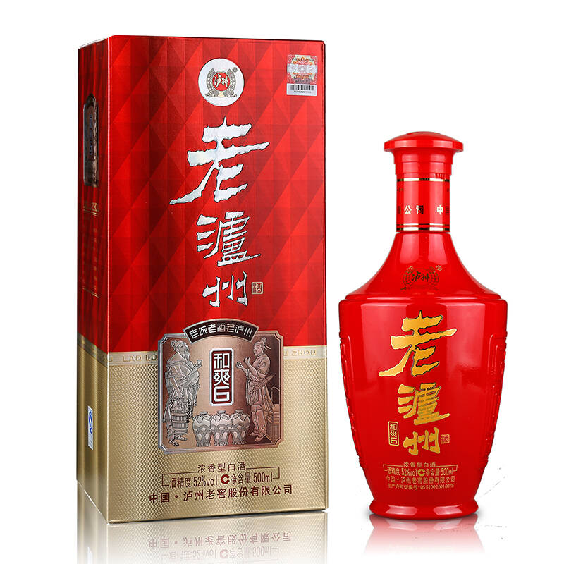 泸州老窖白酒 52度老泸州和爽6 500ml