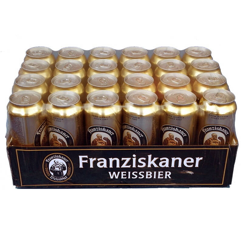 【京东超市】franziskaner 进口德国啤酒 教士啤酒听装 500ml*24听