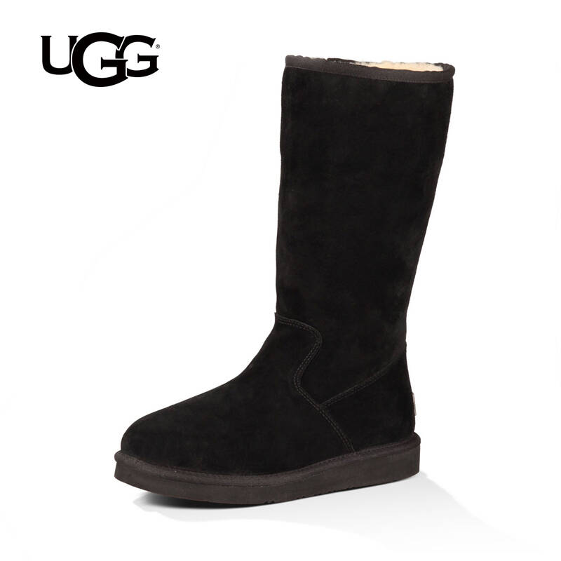 ugg 女士秋冬羊毛内里雪地靴真皮女靴高筒靴冬靴女鞋1005375 blk 39