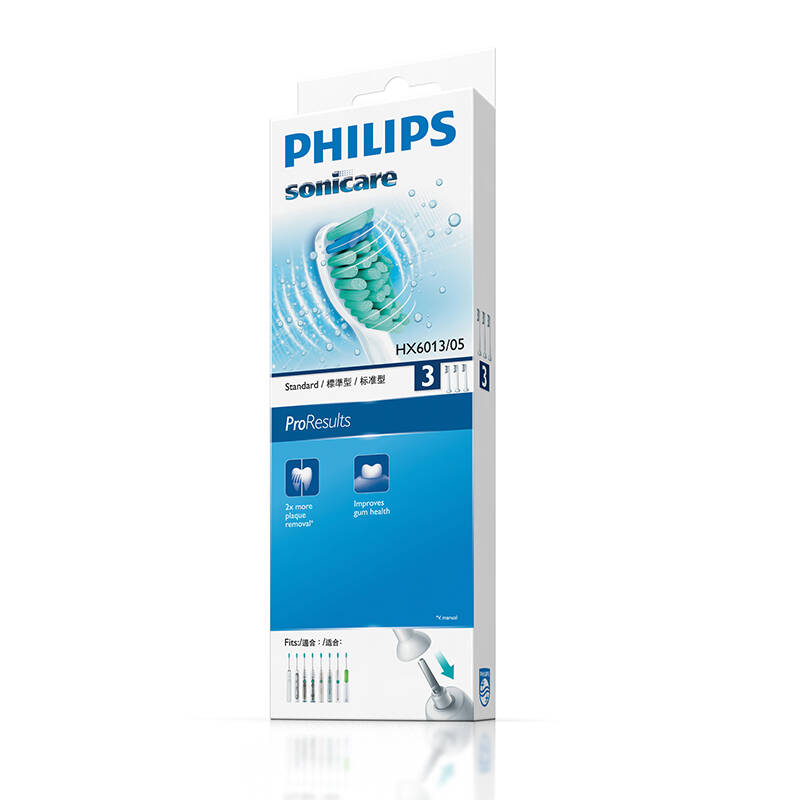 飞利浦(philips) 电动牙刷头 hx6013/05 三支装 标准刷头