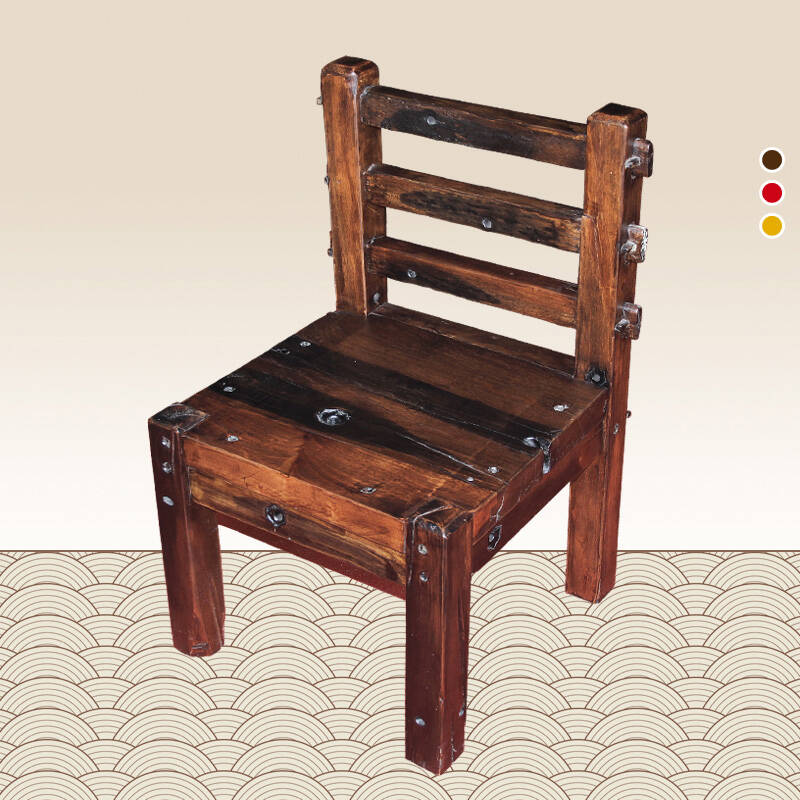 茶艺世家 船木实木椅子 休闲椅 凳子 户外椅子 自然开裂 椅子仿古靠背
