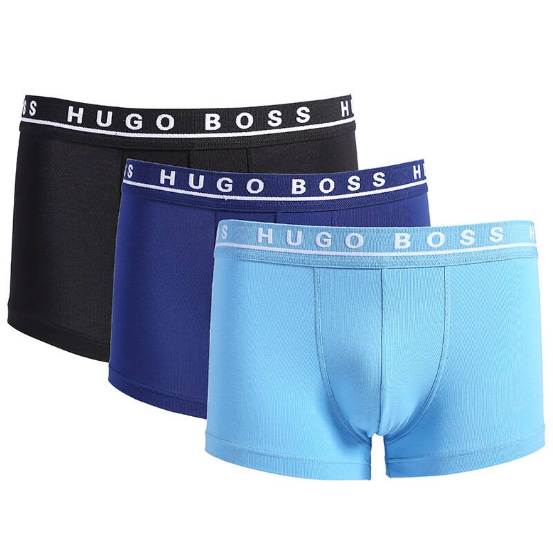 hugo boss 雨果博斯 男士浅蓝/深蓝/黑色混纺平角内裤