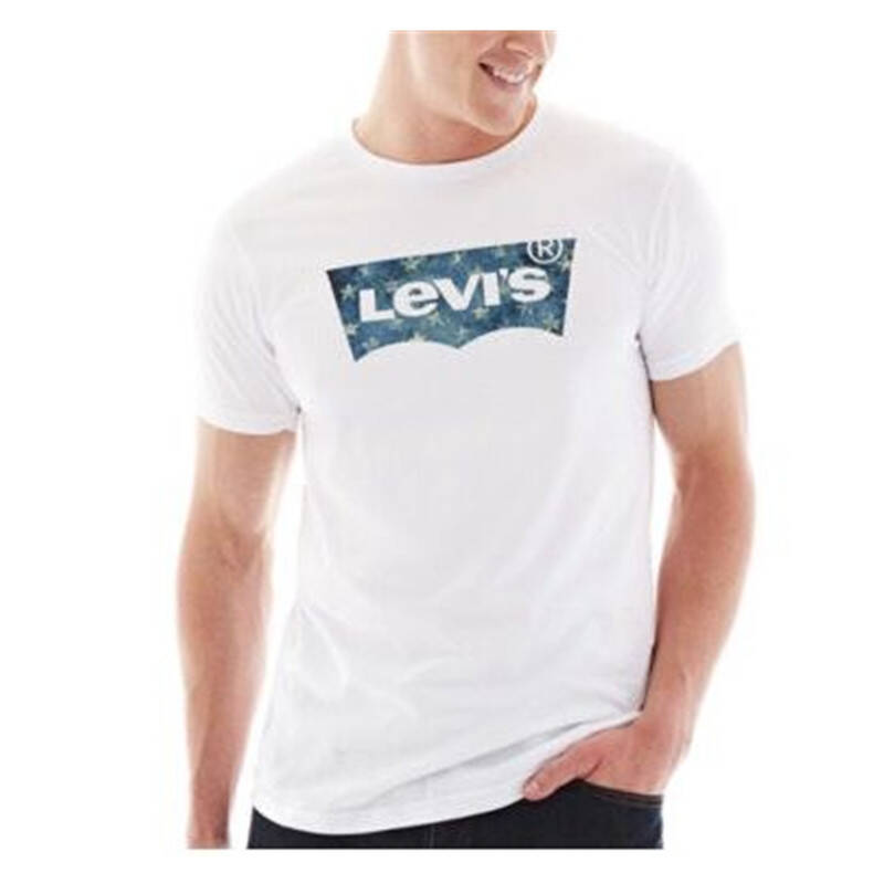 李维斯levi"s男士商标图案棉质圆领短袖t恤衫 维利尔多 白色 m