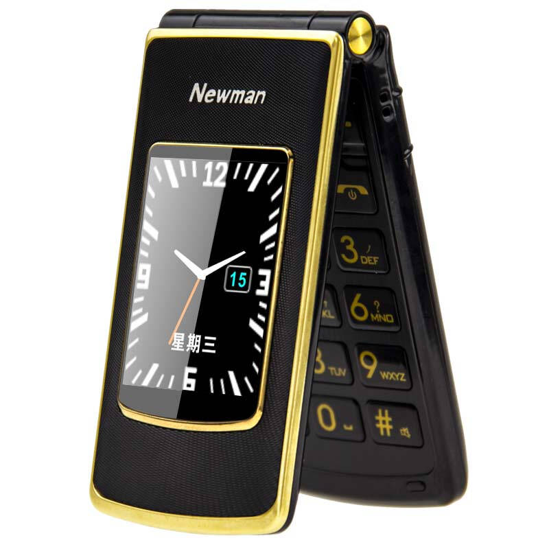 纽曼(newman) v9 移动/联通2g 翻盖老人手机 黑金