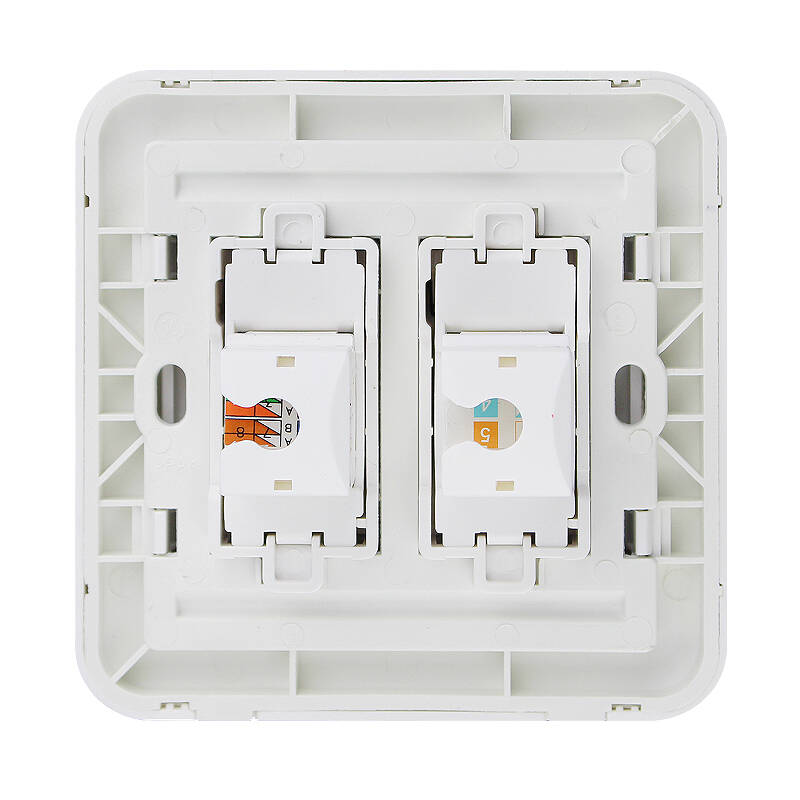 abb开关插座面板 德静白色 网线插座 电话电脑插座面板 aj323