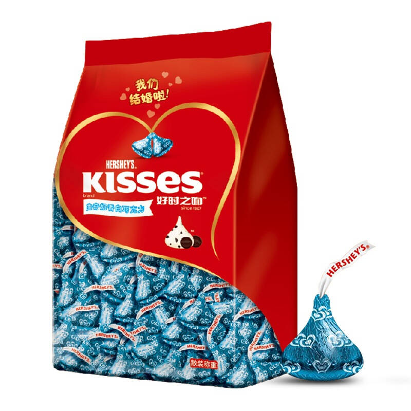 好时之吻kisses曲奇奶香白巧克力1kg